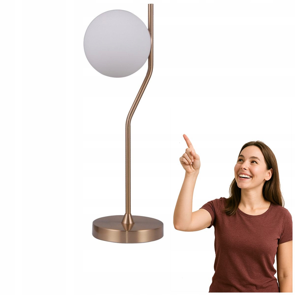 Moderná stolová lampa Carimi mosadzná medová Italux