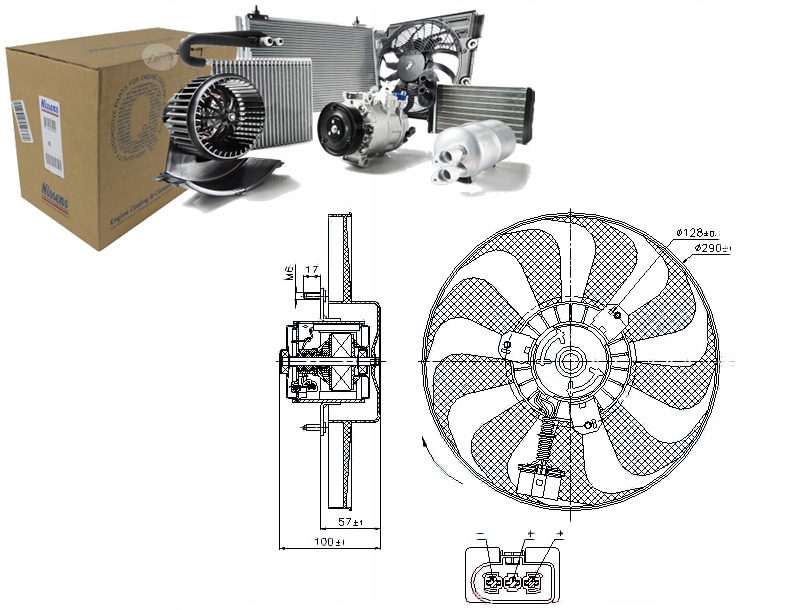 Ventilátor Chladiče Nissens 6Q0959455L