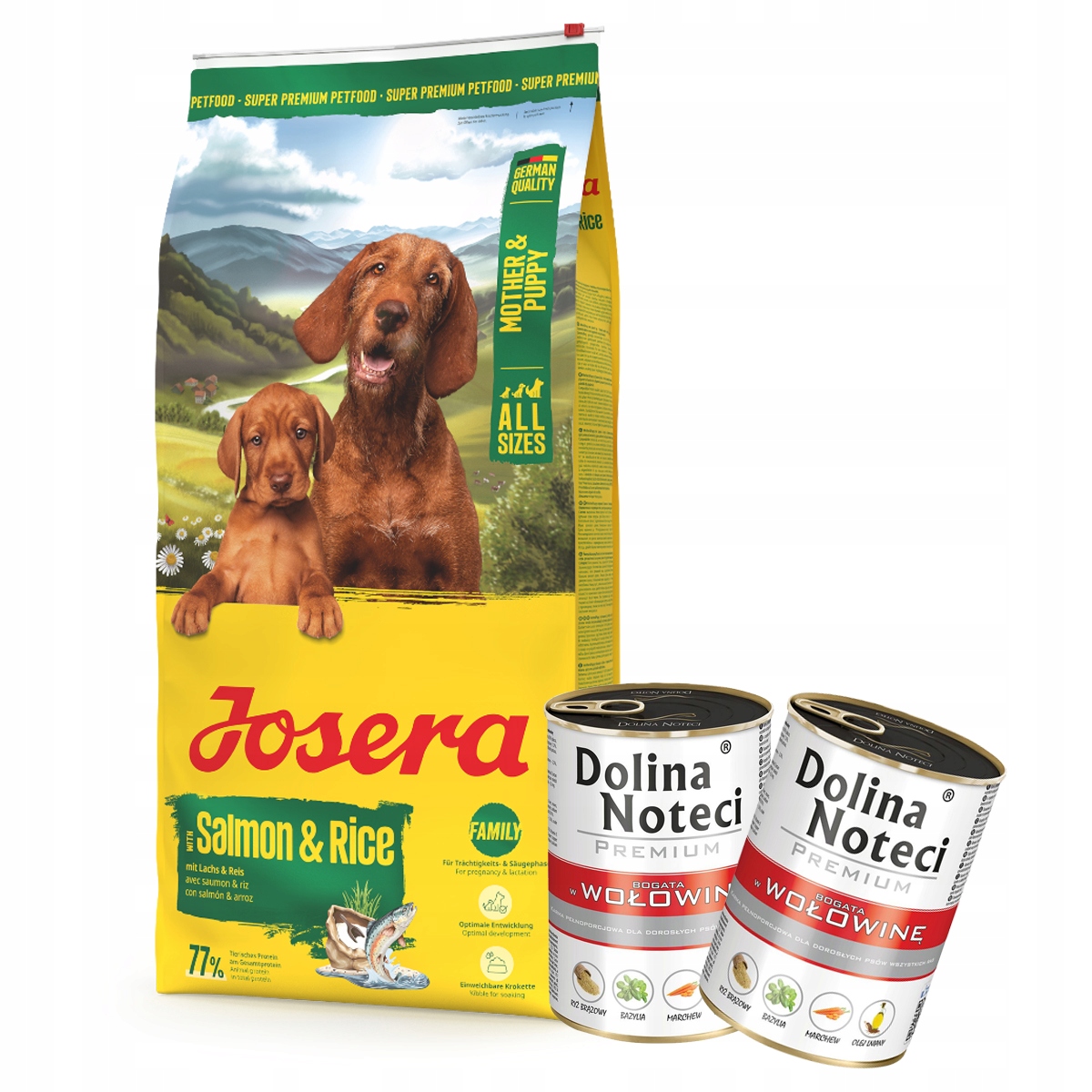 Josera Mother & Puppy Salmon Rice Losos 12,5 kg 2x400 g Dolina Noteci