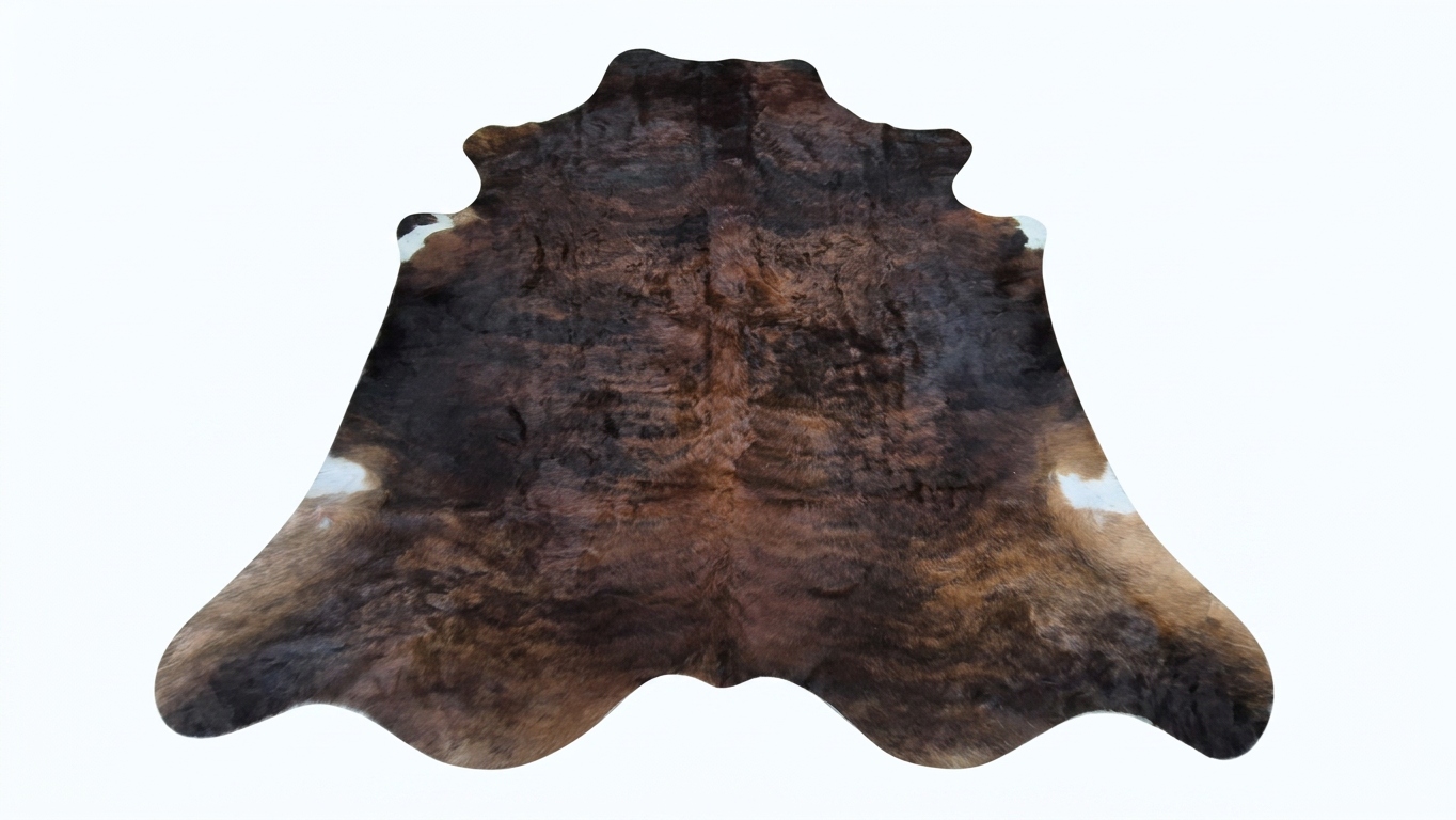 Skóra bydlęca czarno czerwona Pl krowa do 1.5 m2 (130x 100cm)