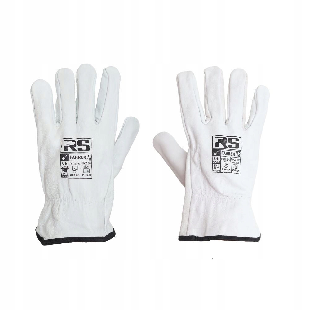 Rukavice, ochranné kožené rukavice, bez podšívky, ruční M 12 Par