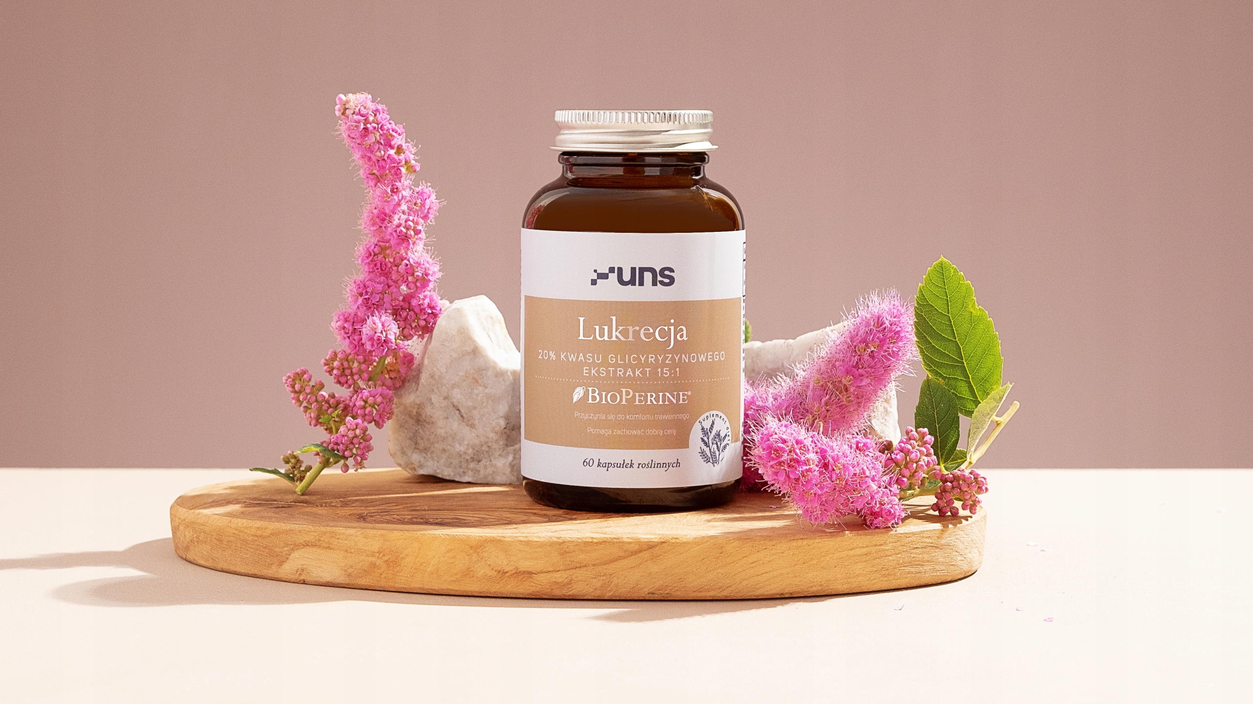 UNS LUKRECJA 400 mg + BIOPERINE 60 vege kaps. Marka UNS