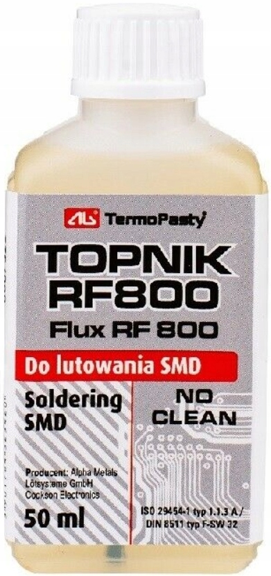 

Topnik RF800 flux lutowanie Smd z pędzelkiem 50ml