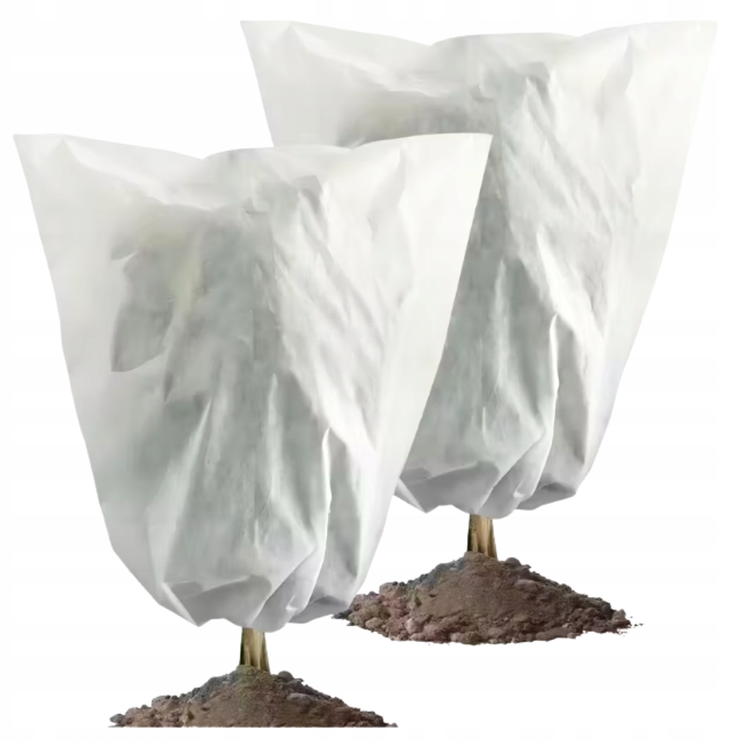 2x KAPTUR OCHRONNY ZIMOWY DO ROŚLIN NA ZIMĘ 60x80cm WOREK TORBA SZNUR 50g