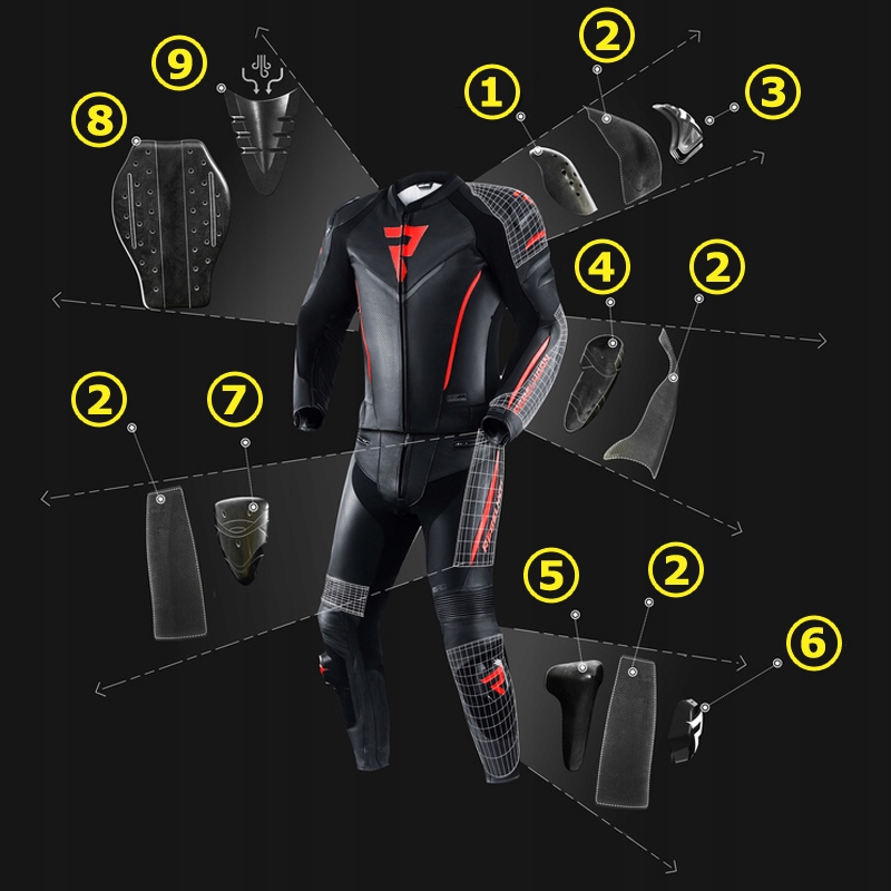 REBELHORN KURTKA MOTOCYKLOWA SKÓRZANA FIGHTER 56 Rozmiar 56