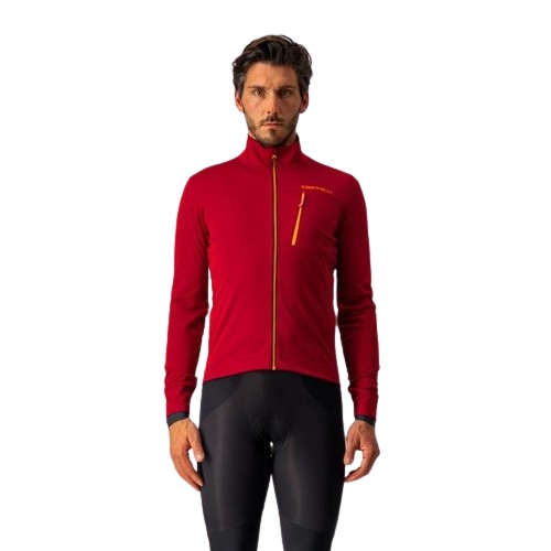Cyklistická bunda Castelli Go pro červená L