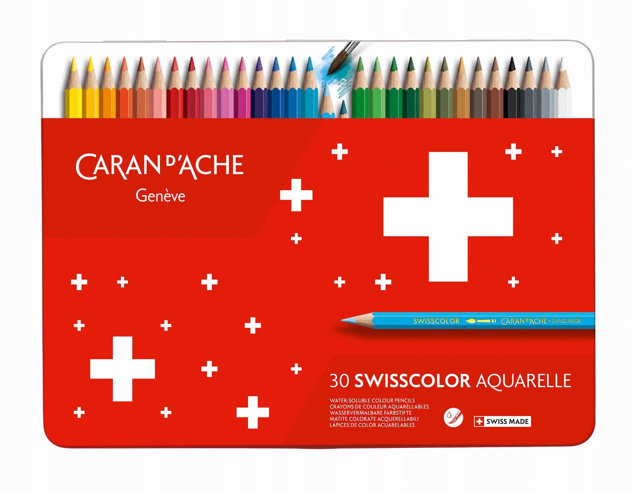 Caran d'Ache Swisscolor Aquarelle Pastelky 30 barev