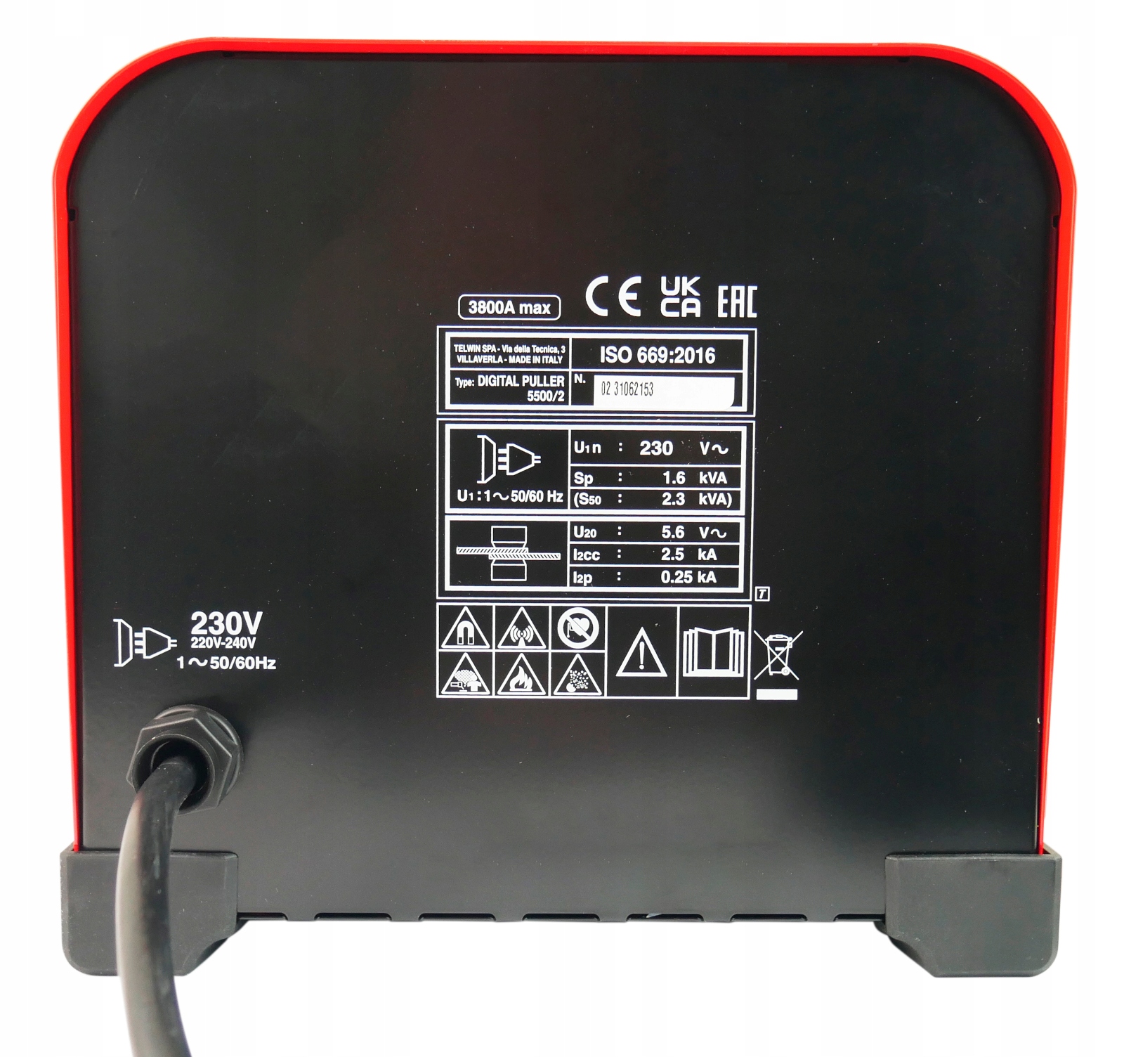 Spotter Blacharski Telwin Digital Puller 5500 230V Zgrzewarka do KAROSERII Zasilanie sieciowe