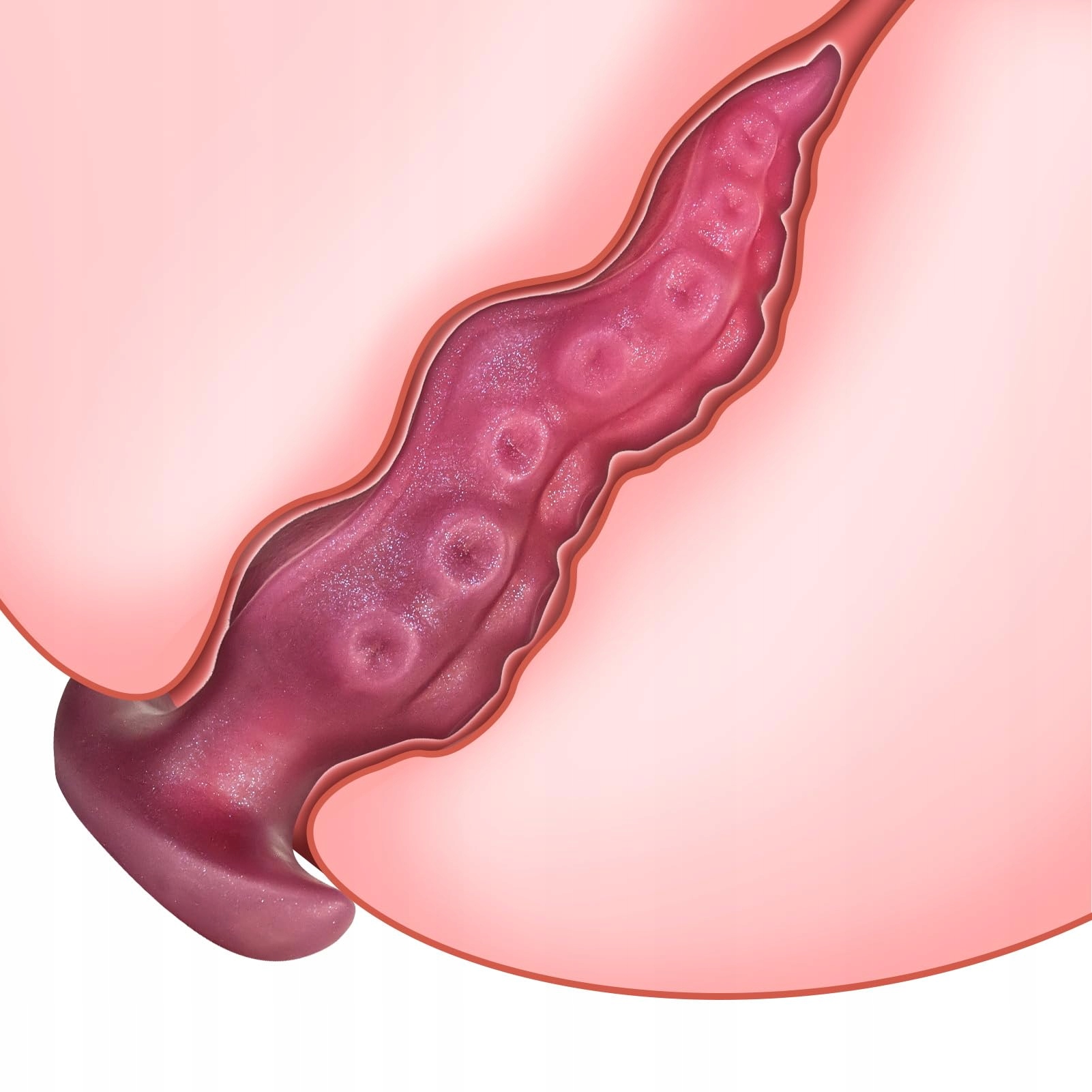 SXOVO Silikonowy Dildo Tentacle Analny Masażer Prostaty dla Początkujących — miniatura 5