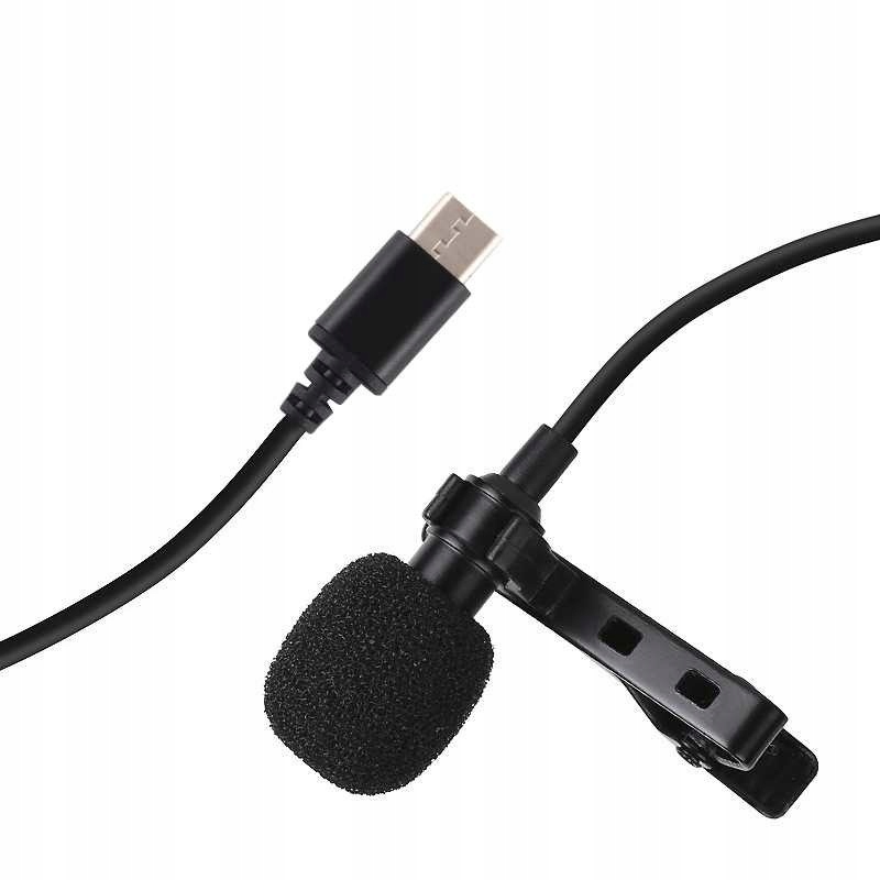 Mikrofon krawatowy Puluz PU425 Usb-c 1,5 m z klipsem