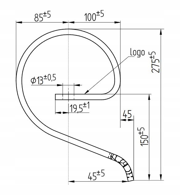 Wzmocnienie zęba prostego 32x12 Bagra Numer katalogowy części B16230-B16230
