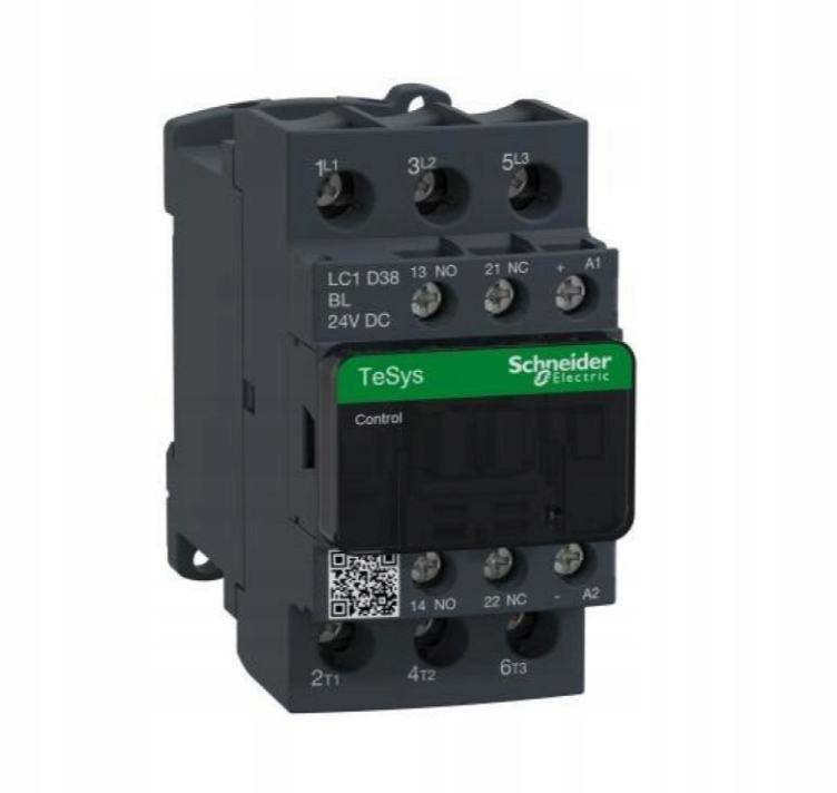 Schneider TeSys Deca Stycznik mocy 38A 3P 24V DC 1Z 1R LC1D38BL