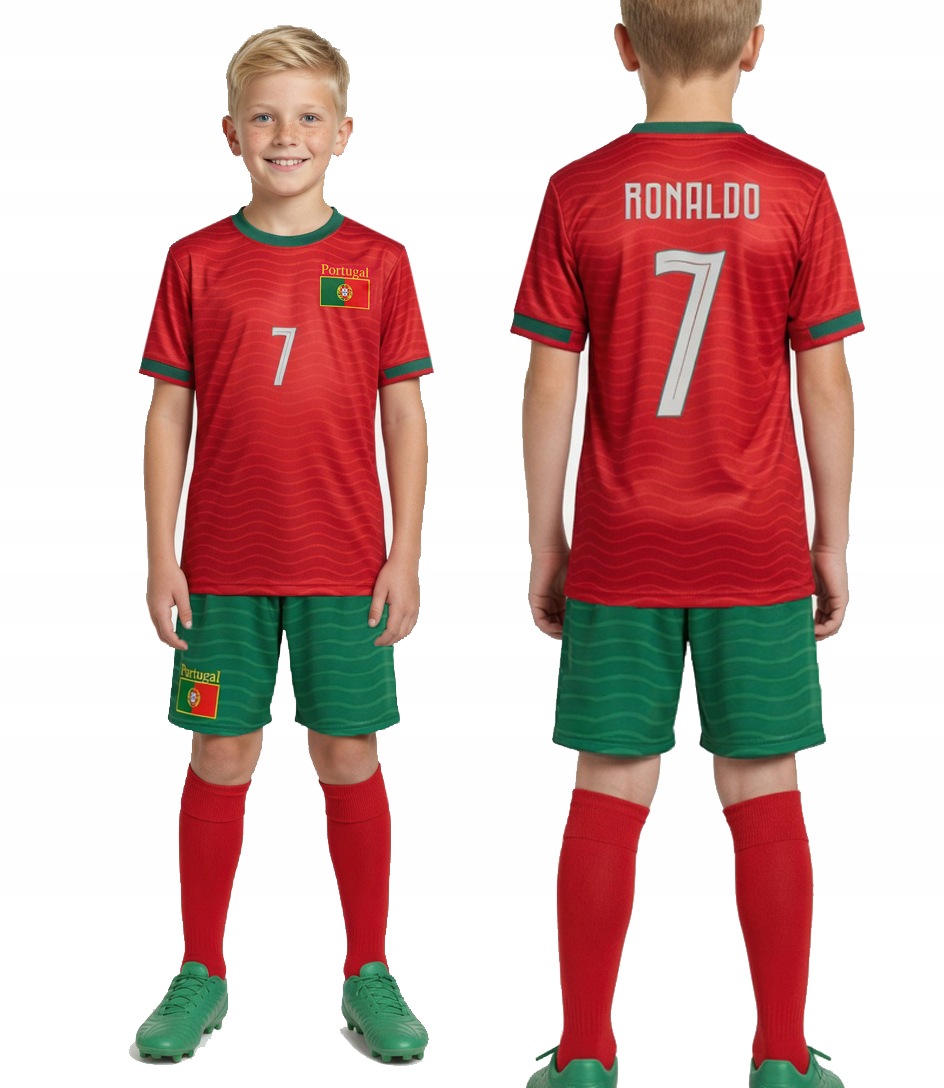 Ronaldo komplet strój piłkarski Portugalia Bg 134