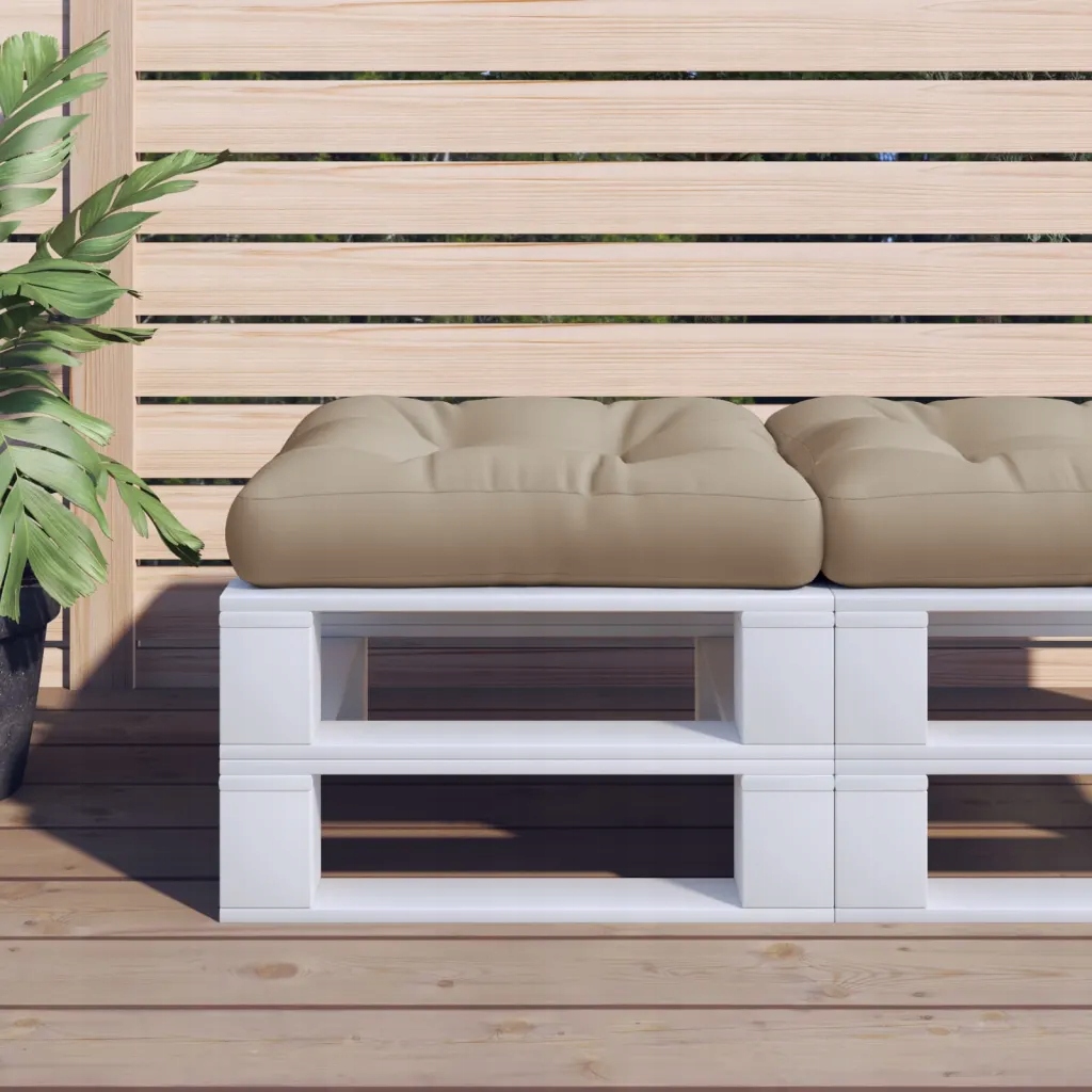 vidaXL Poduška na palety taupe 60 x 60 x 12 cm textil