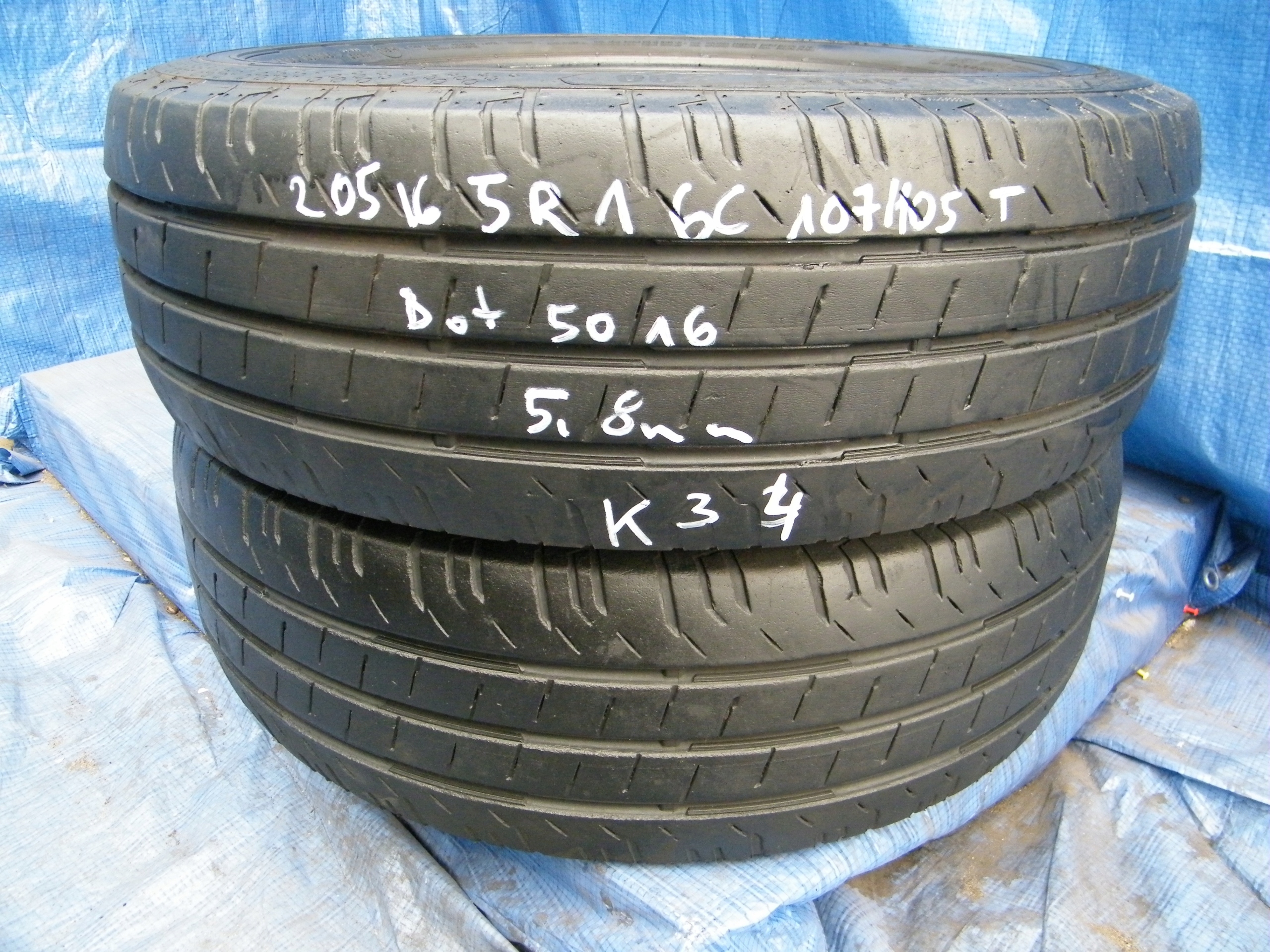K34] 2XLATO 205/65R16C 107 / 105T CONTINENTAL CONT +