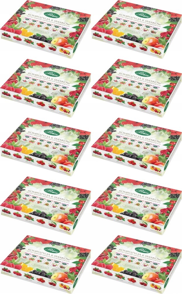 Bifix kompozycja 6 Smaków zestaw Herbat Owocowych ekspresowych 30 Szt x10