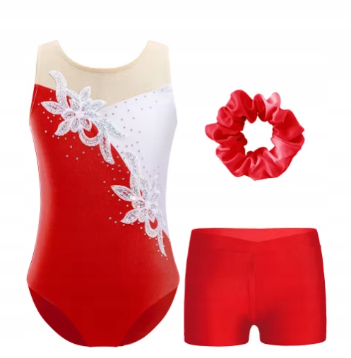 Strój Akrobatyka R 140 Do Gimnastyki Tańca Komplet Body 2141