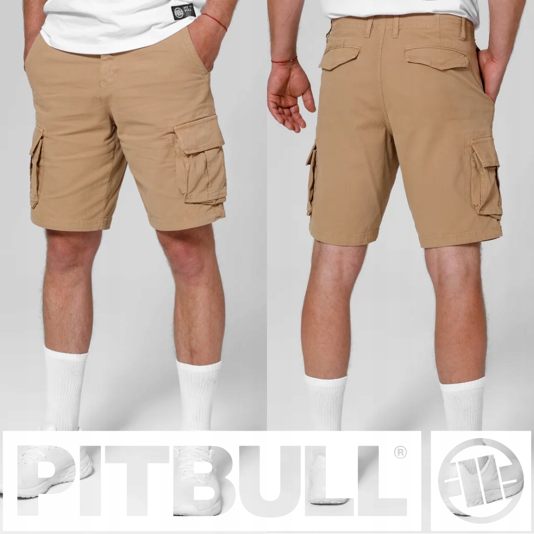 Pitbull West Coast Pánské Šortky Kraťasy Jackal Pískové Sand Velikost 3XL