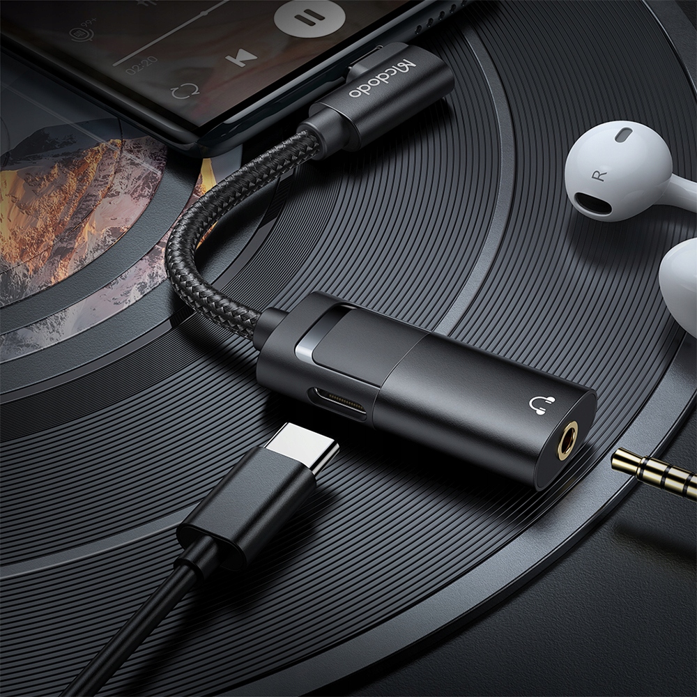 Adapter Audio USB-C do AUX Mini Jack 3.5mm DAC + USB-C PD 60W Marka McDodo