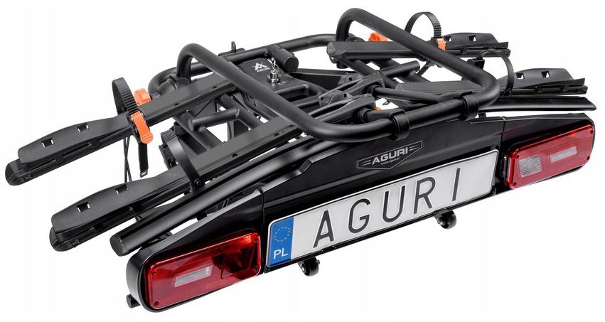 PLATFORMA BAGAŻNIK ROWEROWY NA HAK 2 ROWERY ELEKTRYCZNE AGURI E-BIKE 13-PIN Model ACTIVE E-BIKE 2 ROWERY