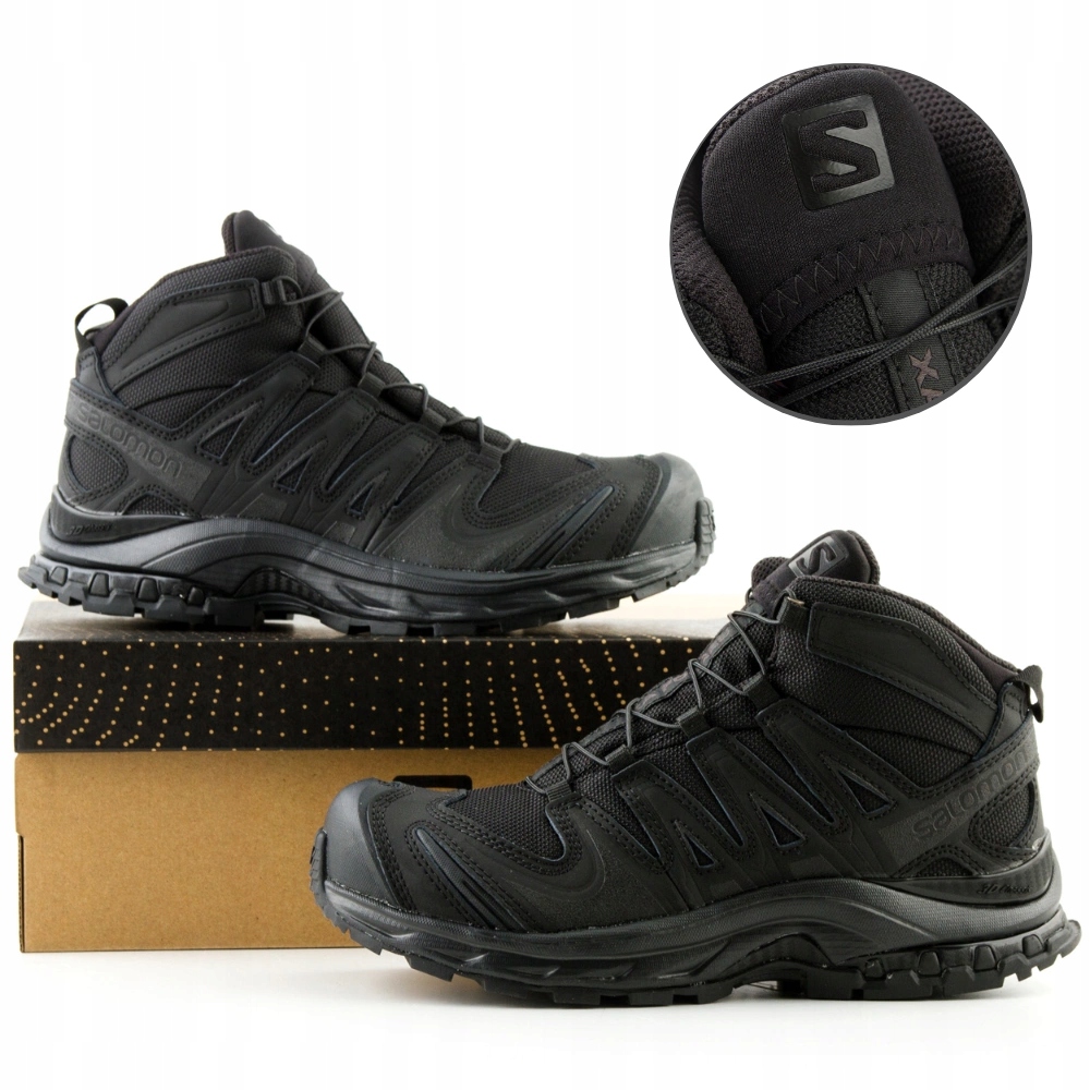 Buty unisex trekkingowe wodoodporne Salomon MID czarne outdoorowe r. 38