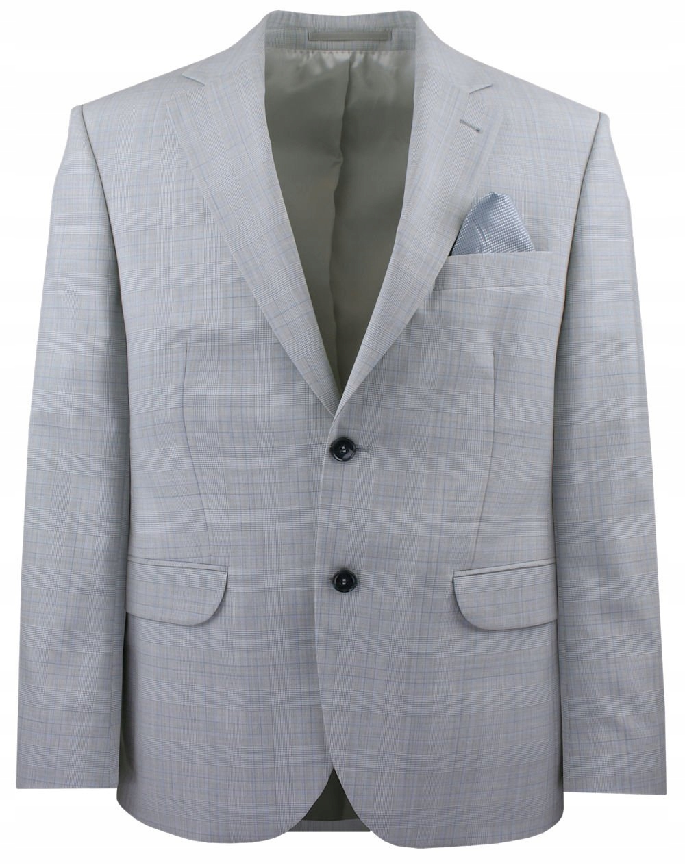 Vlněná, vypasovaná Sako Men'sfield Popelavě modrá 104/182