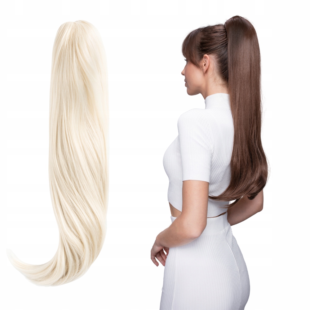 Dlouhý koník se sponou 70 cm #60 bílý blond