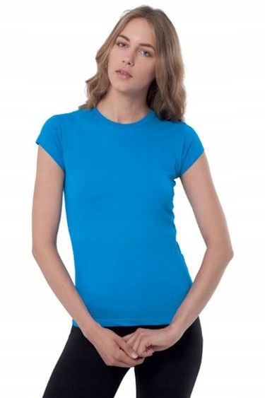 T-SHIRT DAMSKA koszulka bawełniana JHK TSRL CMF zielona KG r. L Wzór dominujący bez wzoru