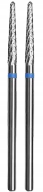 2 x Staleks Fréza ze slinutého karbidu, kužel modrý, průměr 2,3 mm