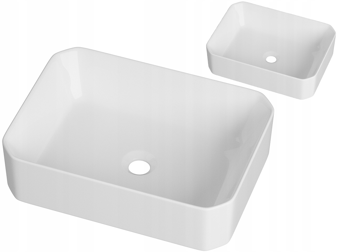 Biela Umývadlo Na Dosku Keramická Kúpeľňová Keramická 50x36,5 Rado