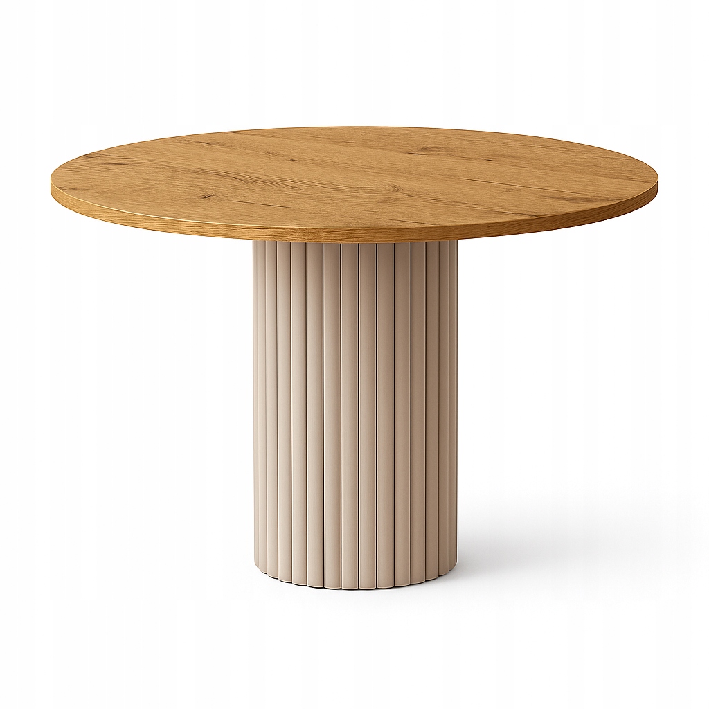 Stůl s kulatou deskou, stůl Dub Craft Zlatý 90 cm, stůl do kanceláře Loftový stůl