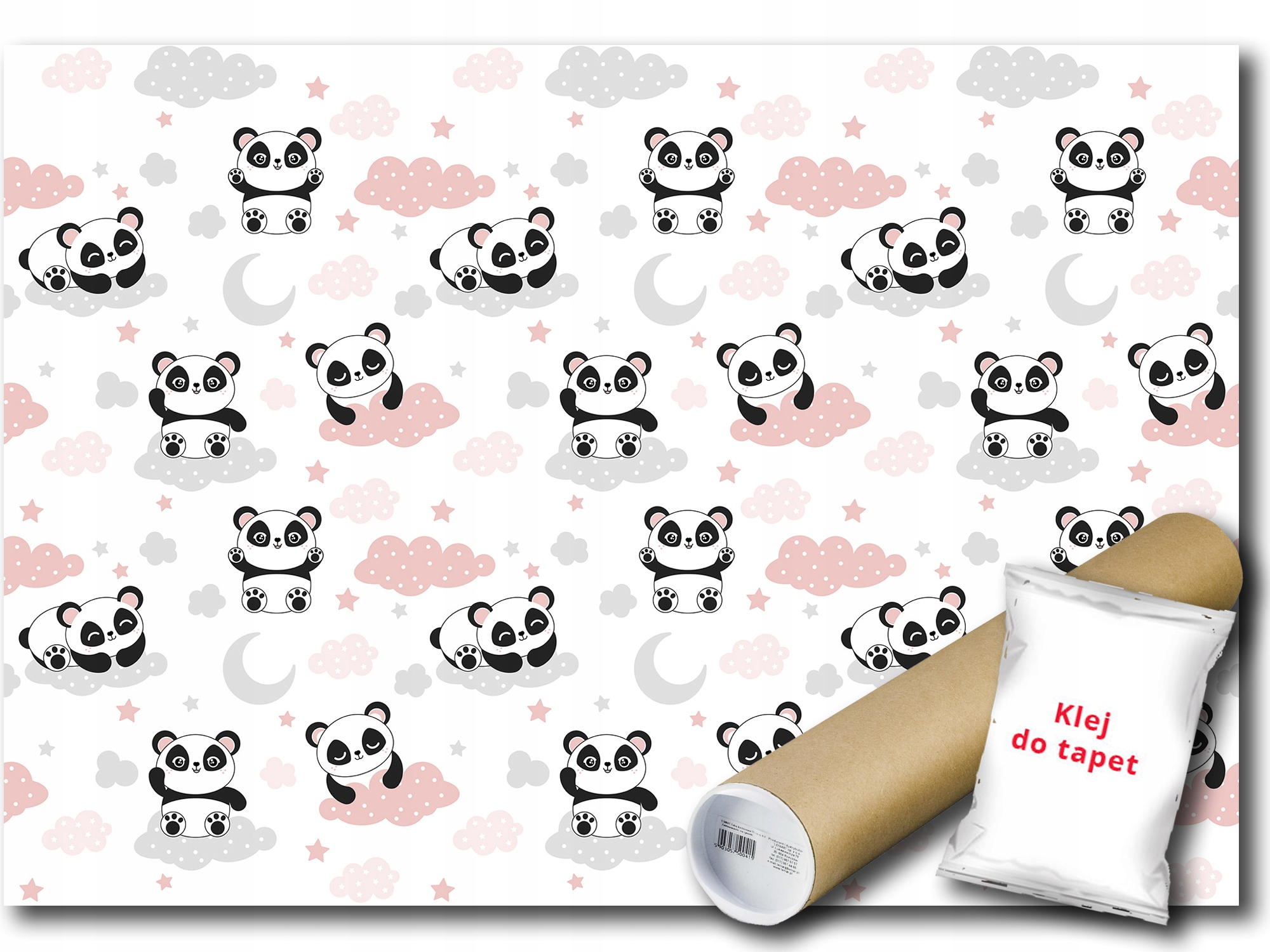 

Fototapeta Papierowa Misie Panda Chmurki 254x184