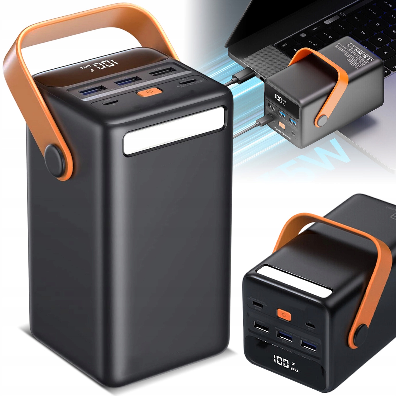 Powerbanka S Led Displejem 50000MAH 36W 4XUSB Usb-c