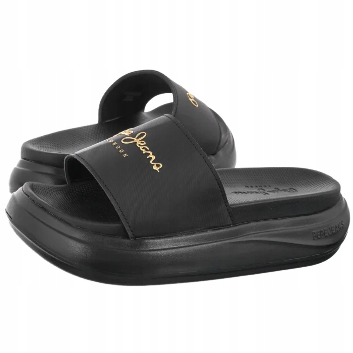 Dámské boty Nazouváky na platformě Pepe Jeans Bella PLS700001 Černé