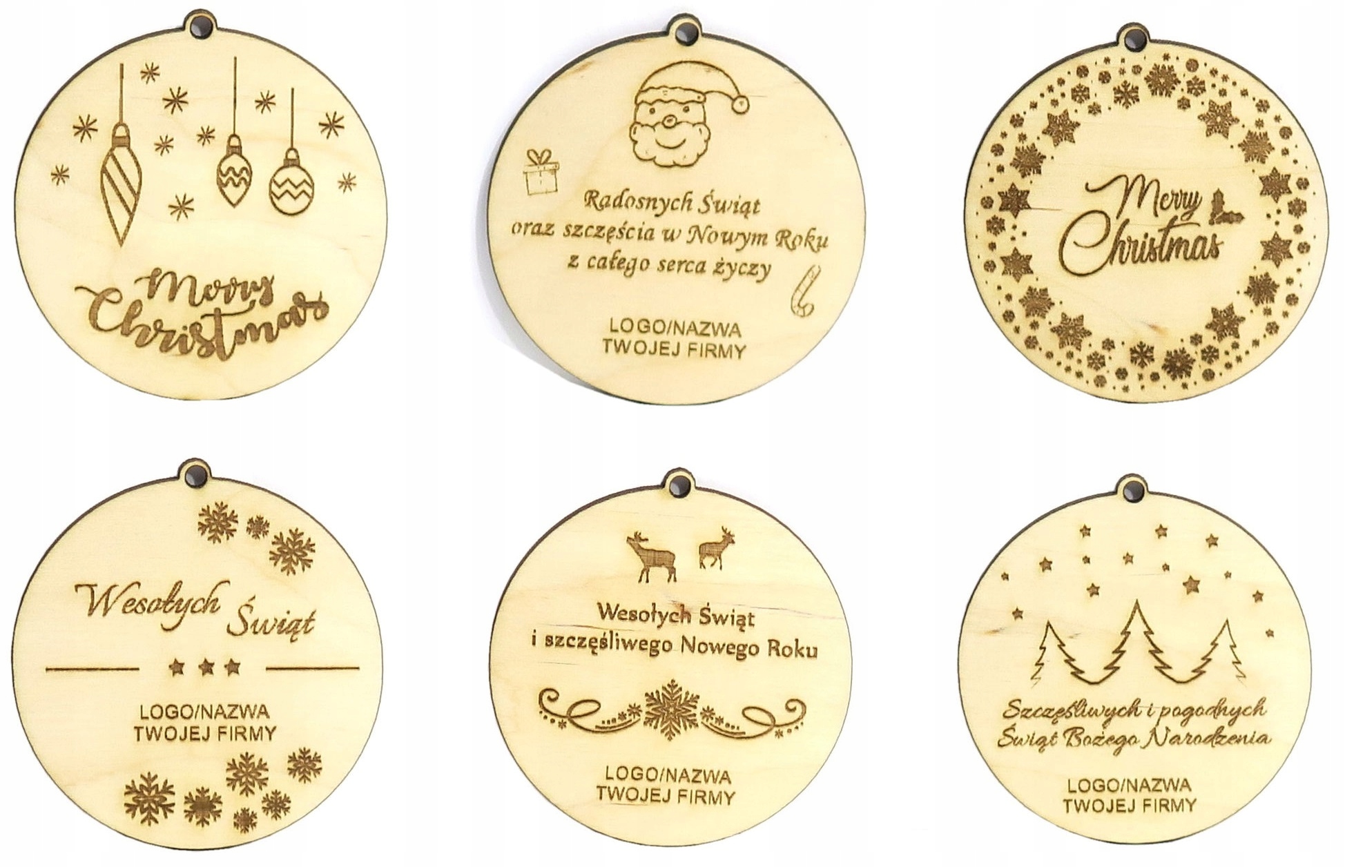 BOMBKA KARTKA ŚWIĄTECZNA ŚWIĘTA FIRMOWA Z LOGO MCA Wysokość produktu 6.8 cm