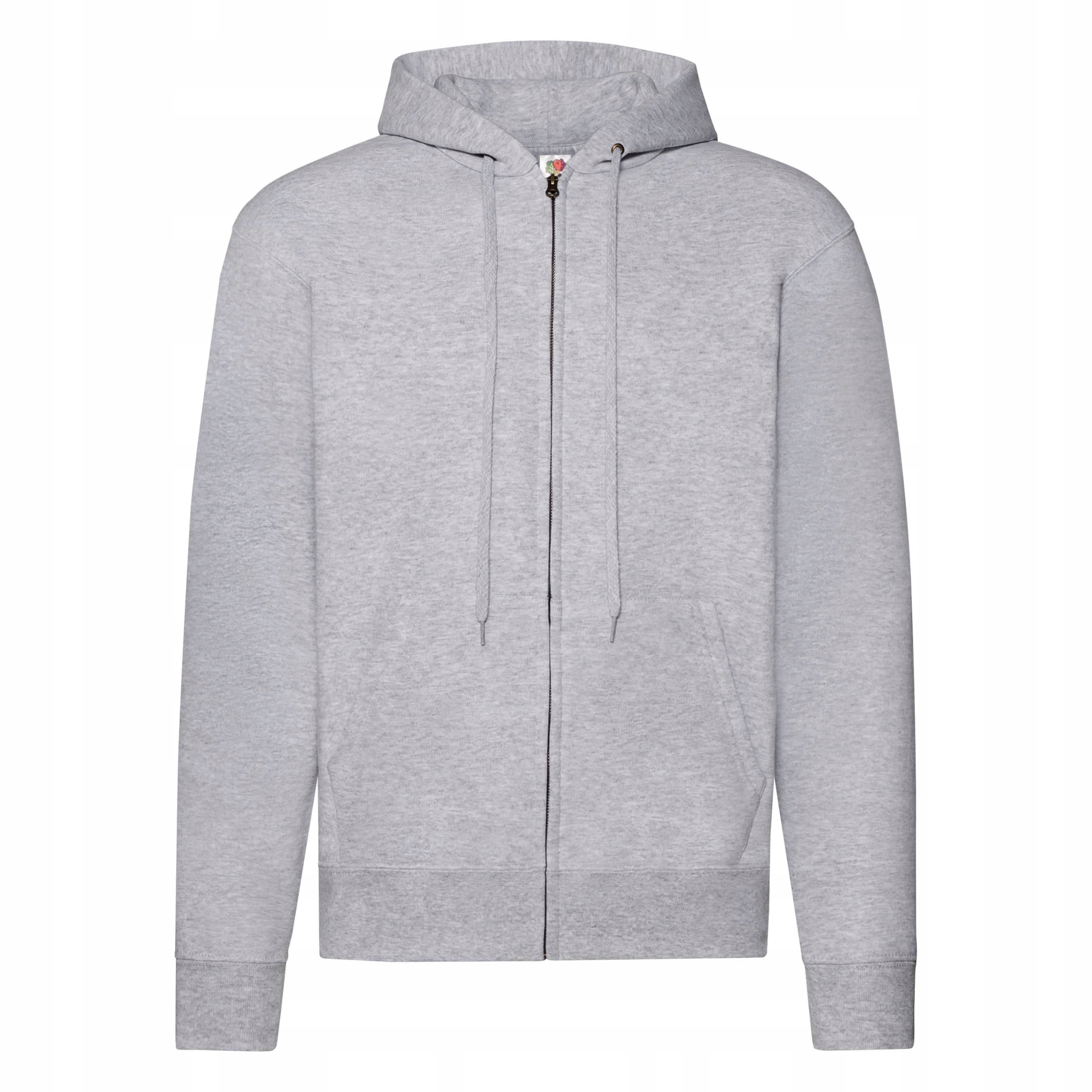 Pánská Mikina S Kapucí rozepínací Heather Grey vel. 5XL