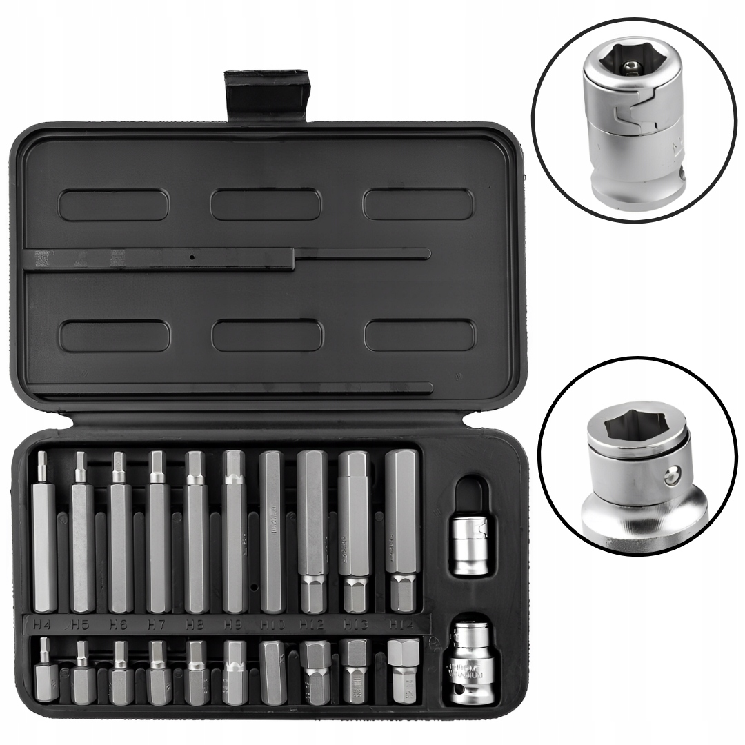 ZESTAW KLUCZY IMBUSOWYCH WEWNĘTRZNYCH BITÓW 10 mm 22 EL. H4-H14 S2 RICHMANN