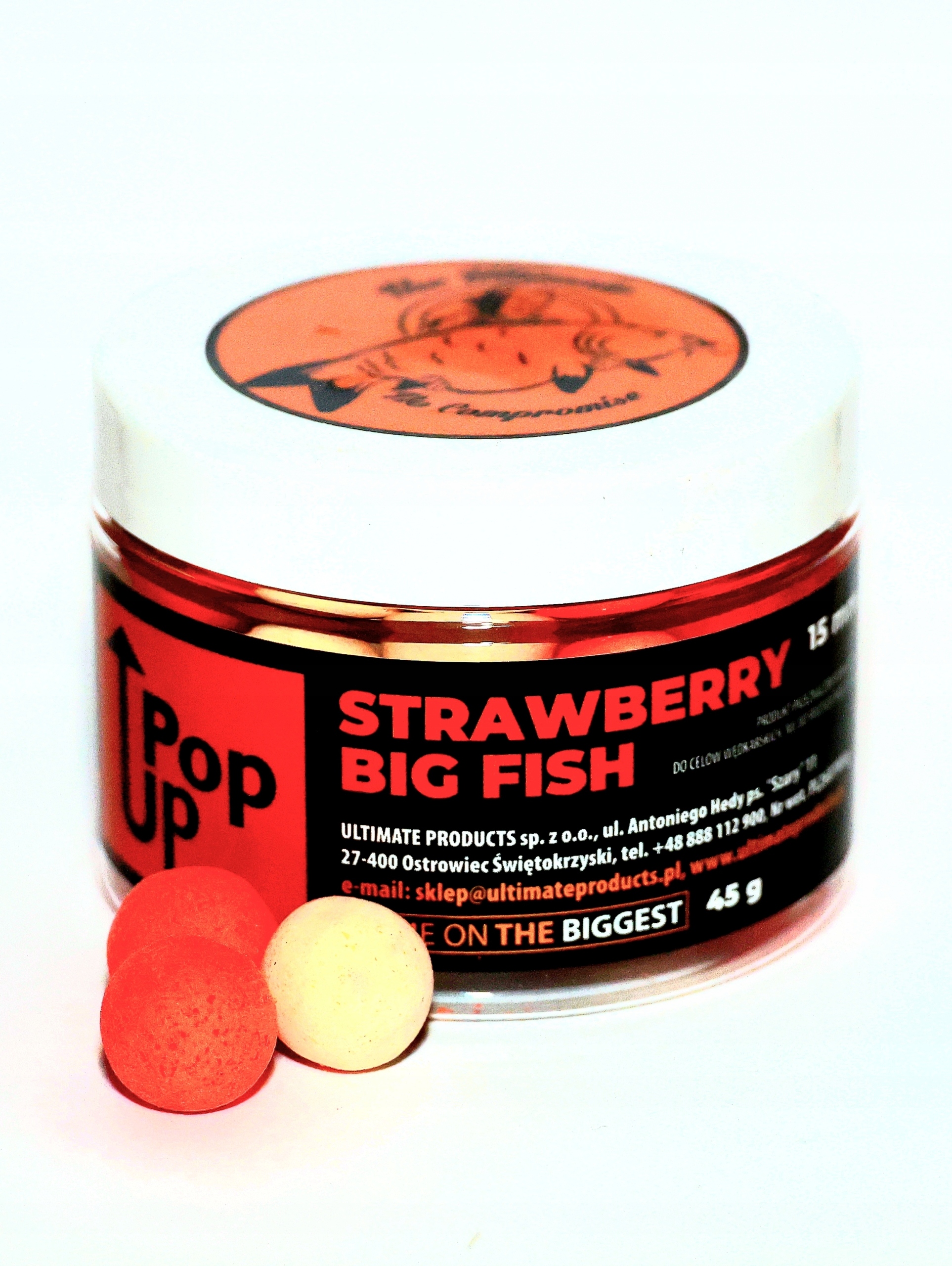 Ultimate Products Top Range Strawberry Big Fish Pop-up 12mm kulki pływające