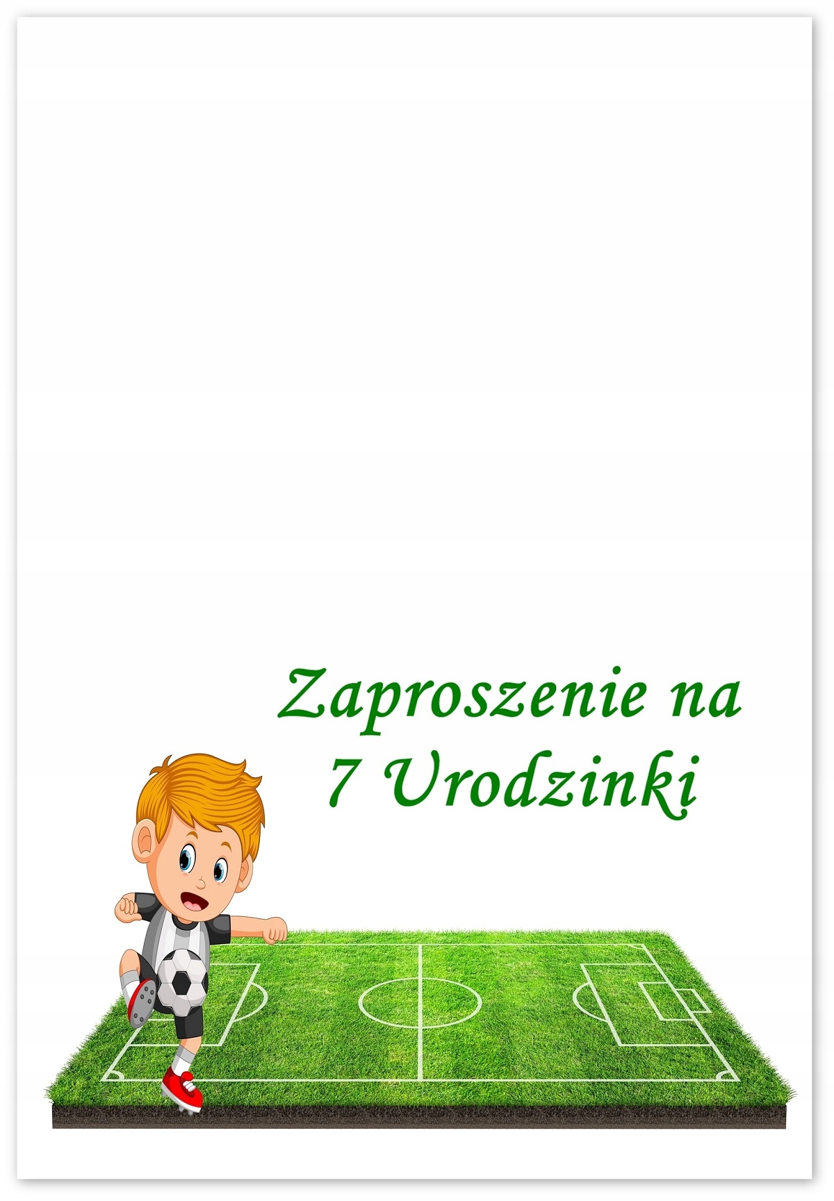 ZAPROSZENIA NA 7 URODZINY SIÓDME PIŁKA NOŻNA KOPERTY Marka inna