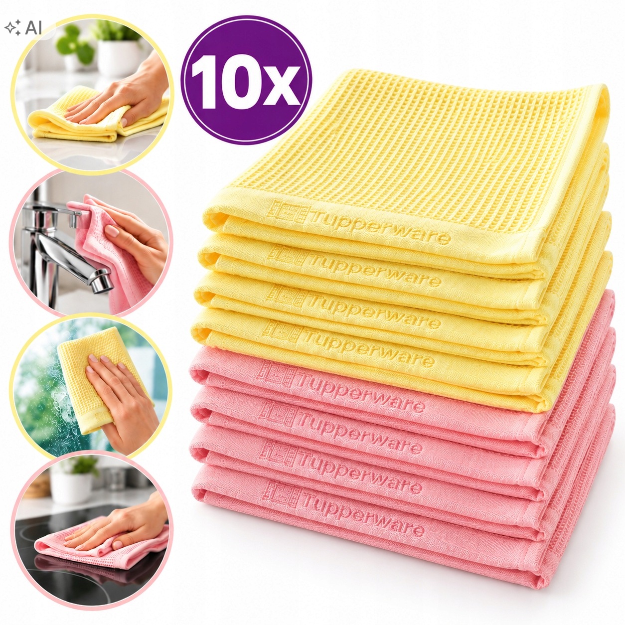Tupperware Hadřík na okna Zrcadla Mikrovlákno 40x40 1 ks