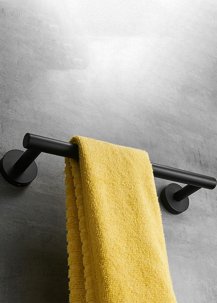 Uchwyt wieszak na papier toaletowy CZARNY MAT LOFT Głębokość produktu 90 cm