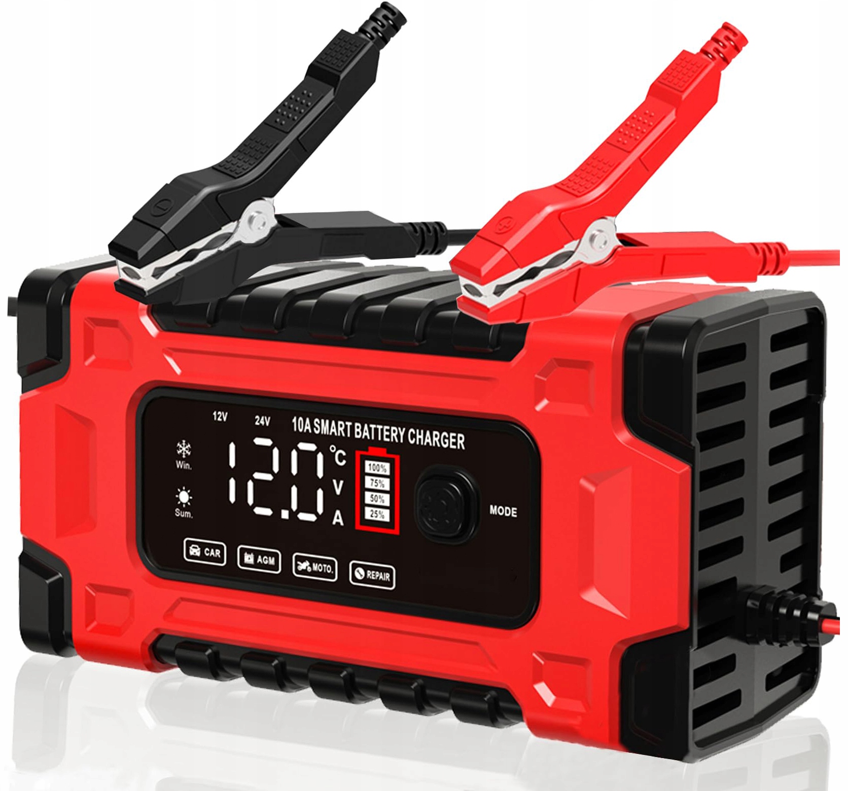 PROSTOWNIK AUTOMATYCZNY SAMOCHODOWY FUNKCJA NAPRAWY DO AKUMULATORÓW 12V 24V Natężenie maksymalne 10 A