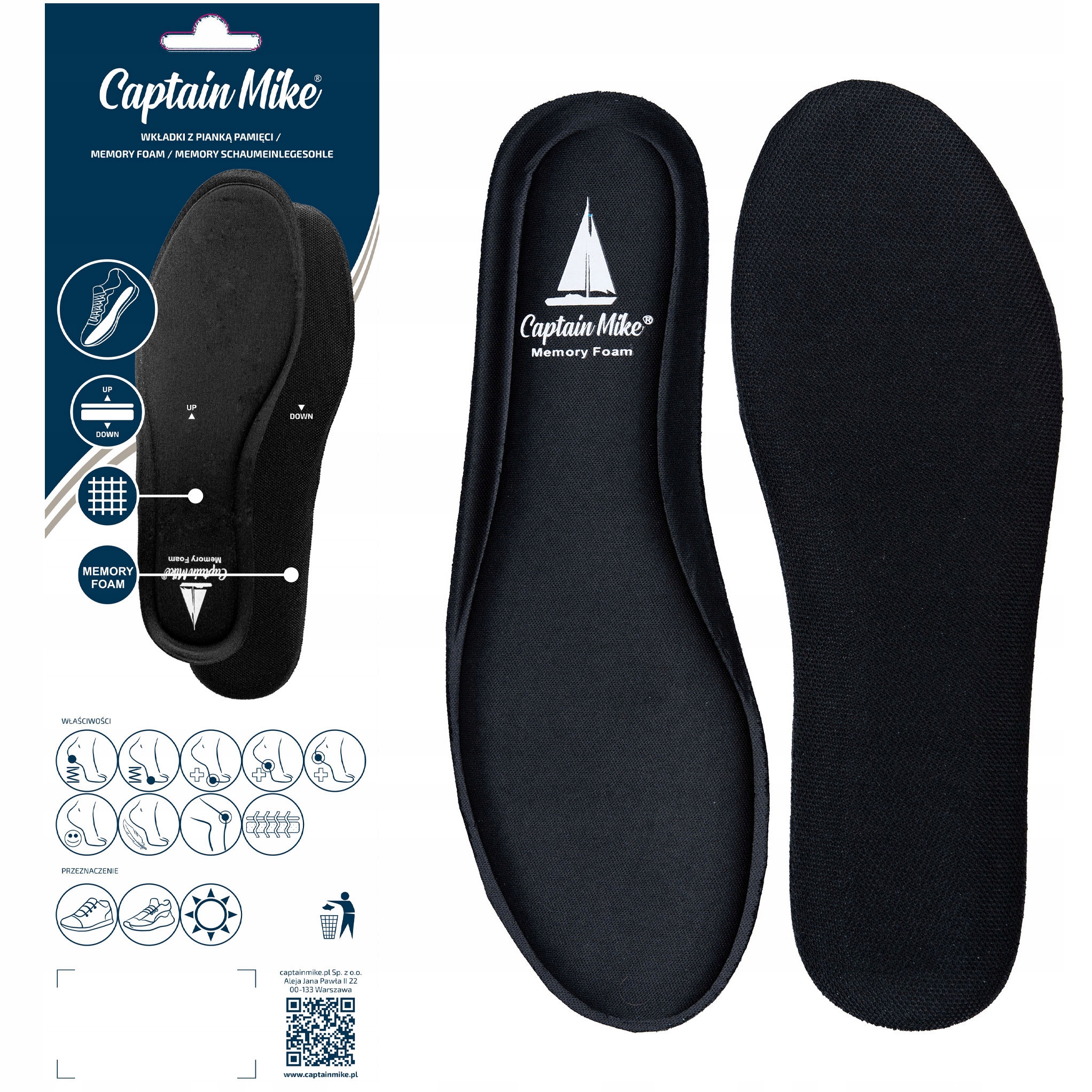 

Wkładki do butów Z Pamięcią r.43