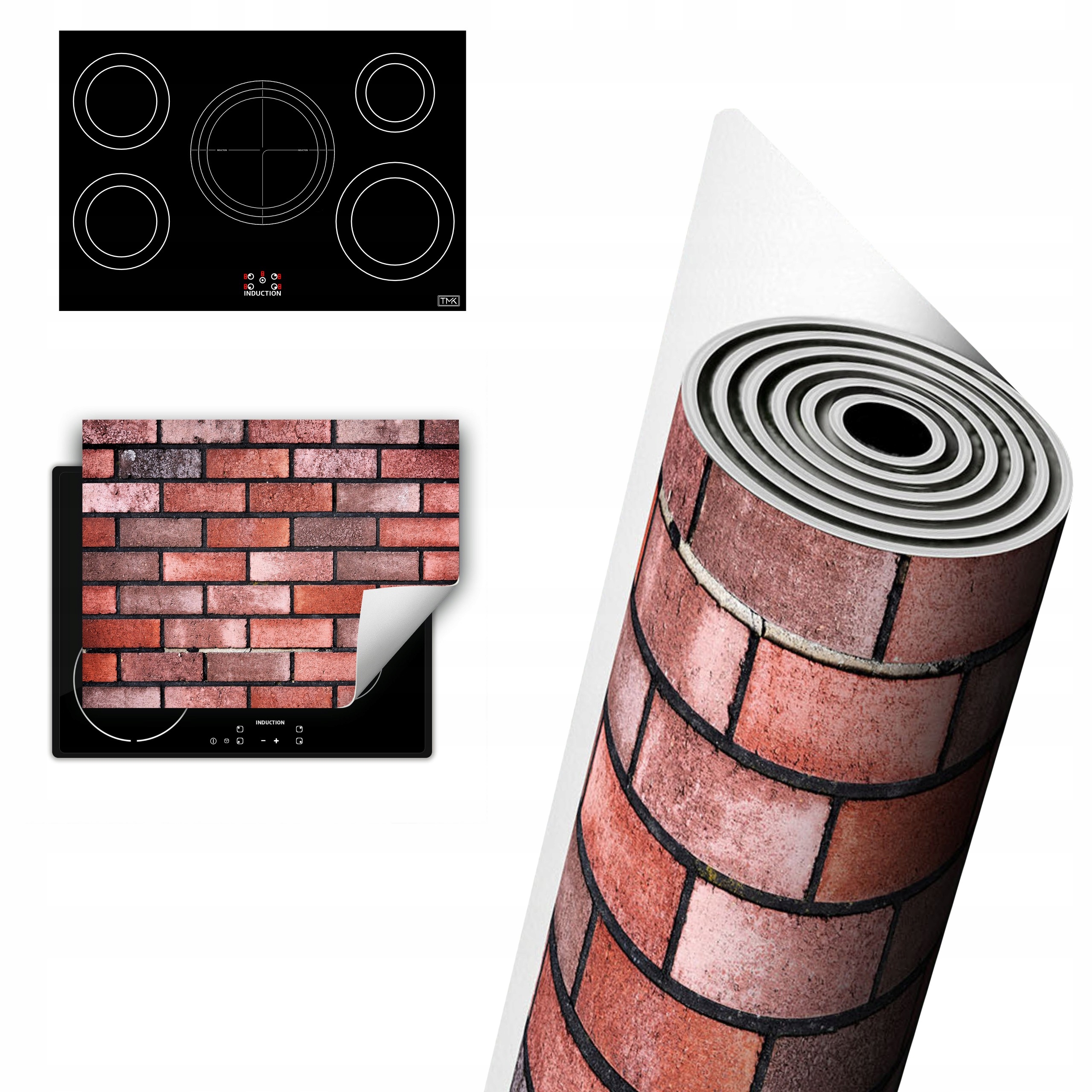 Vinylová Ochrana Na Indukci Pracovní Deska 80x52 Cihla