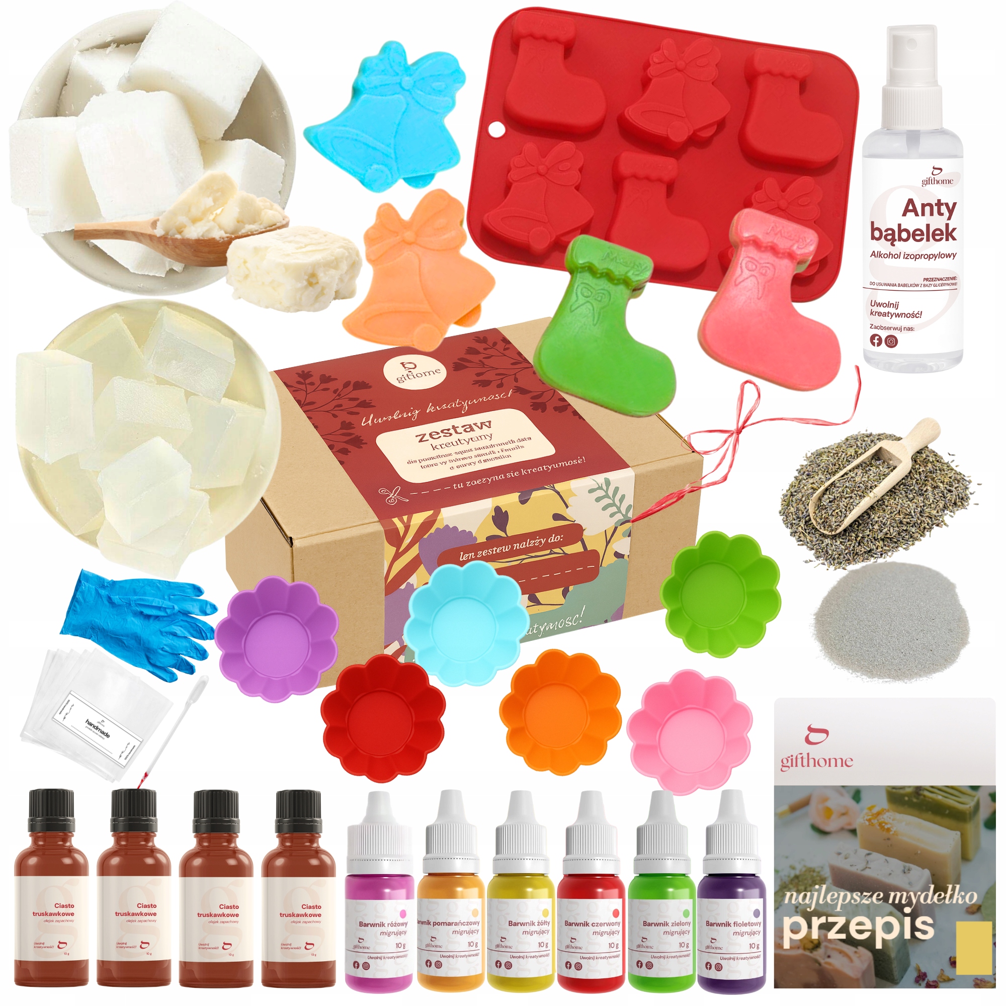 Dárková sada pro výrobu mýdla na Vánoce Diy