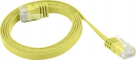 

1.5M Kabel Patch Cord Utp KAT5E Płaski Żółty PCUF5