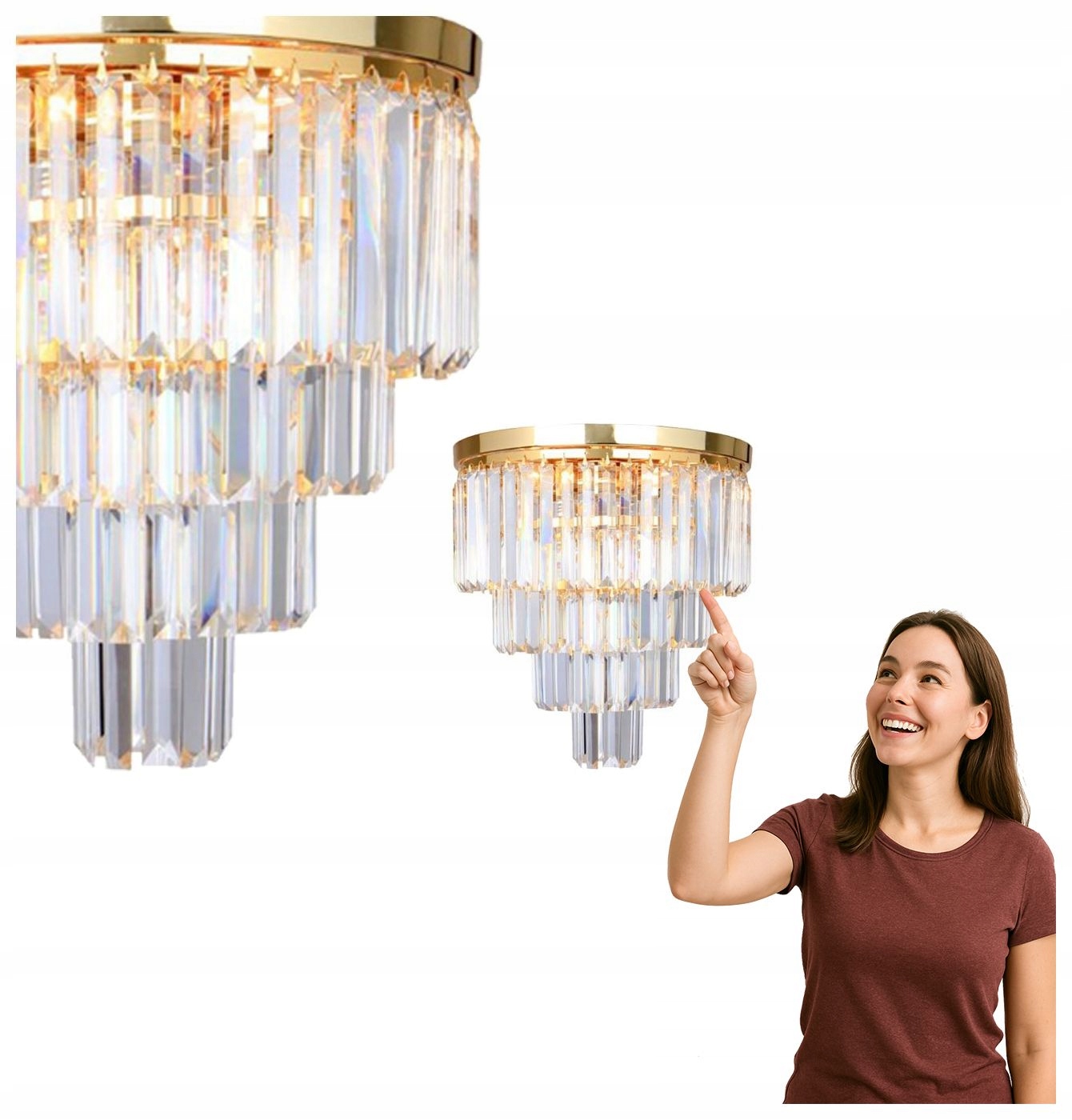 Stropná lampa Amedeo FC17106/4+1-GLD Zuma Line