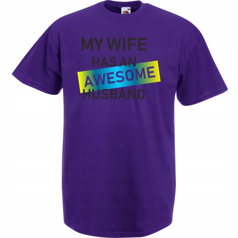 

Koszulka mąż żona dla par awesome 1 XXL fioletowa