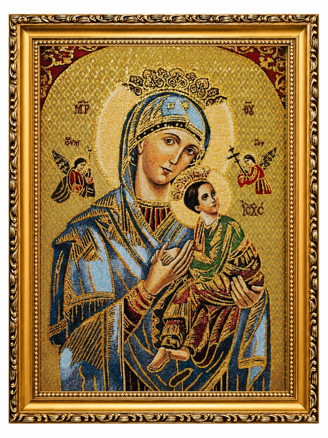 Obraz vyšívaná Panna Maria s neustálou pomocí 32x42 cm 3040S56