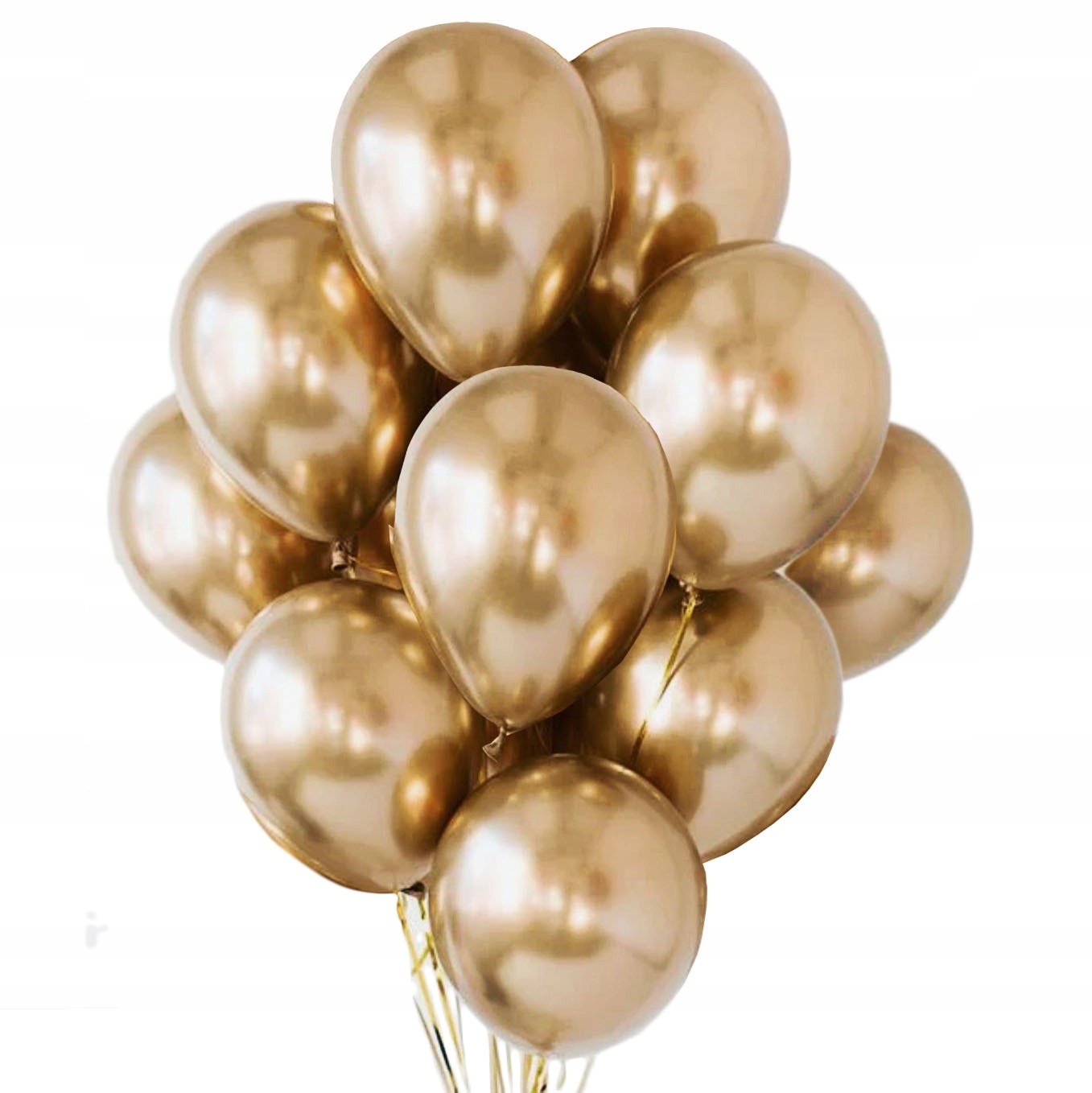 BALONY CHROMOWANE glossy złote METALICZNE 10 szt